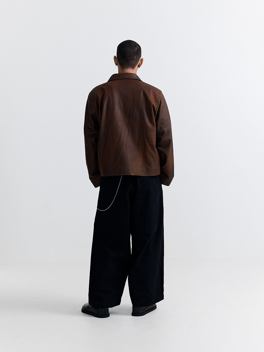 LEATHER JACKET BROWN