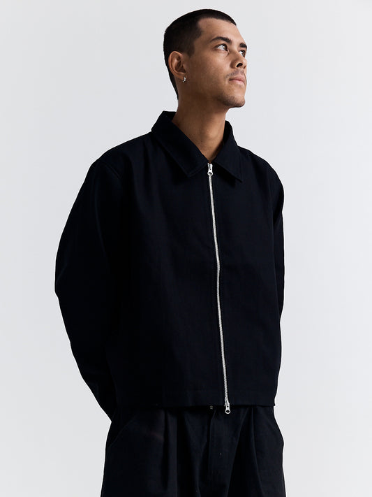 COTTON CANVAS JACKET BLACK
