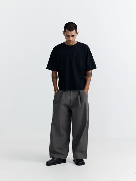 COTTON CANVAS TROUSER GREY