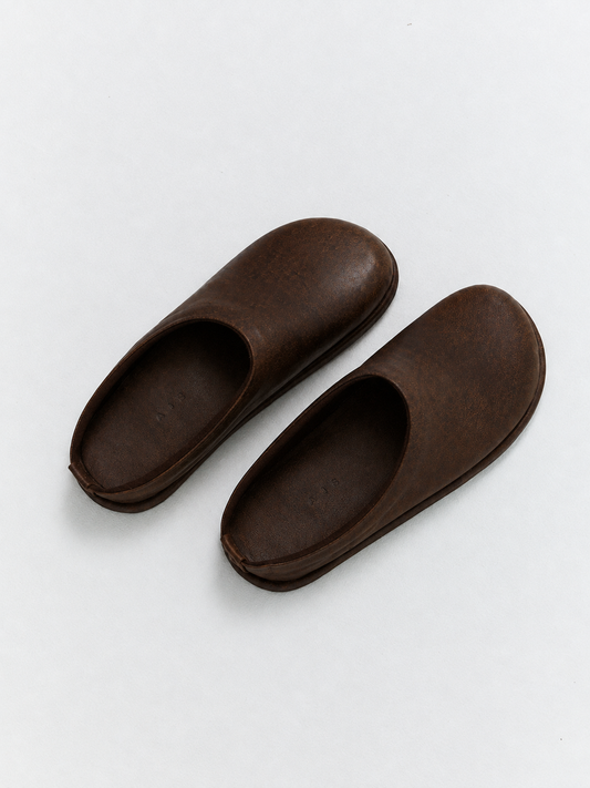 LEATHER MULE BROWN